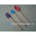 Good selling Kitchen Utensils set silicone spoon,spatula,brush with wood handle